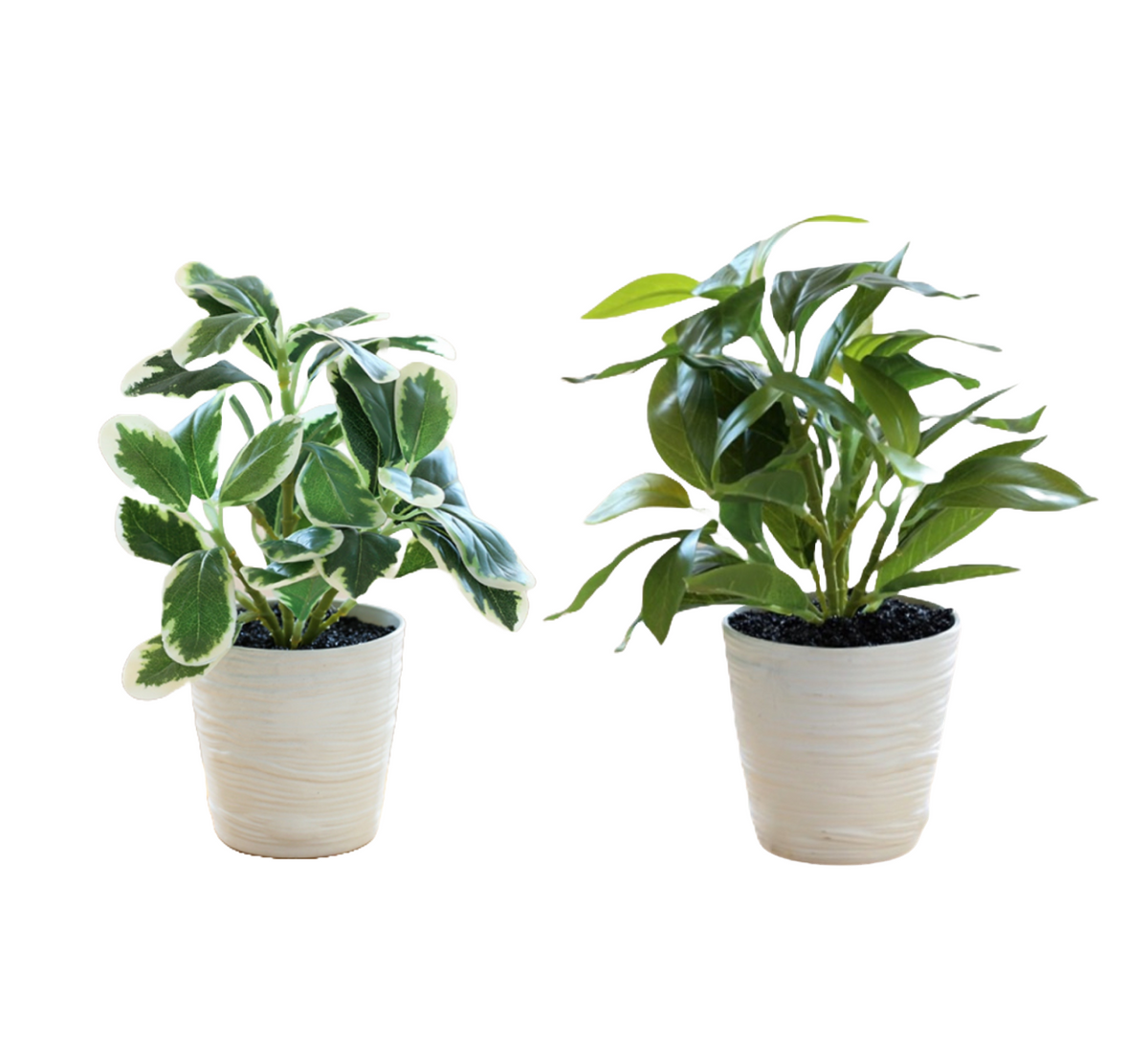 Artificial Green Leaf Pot - 28 cm