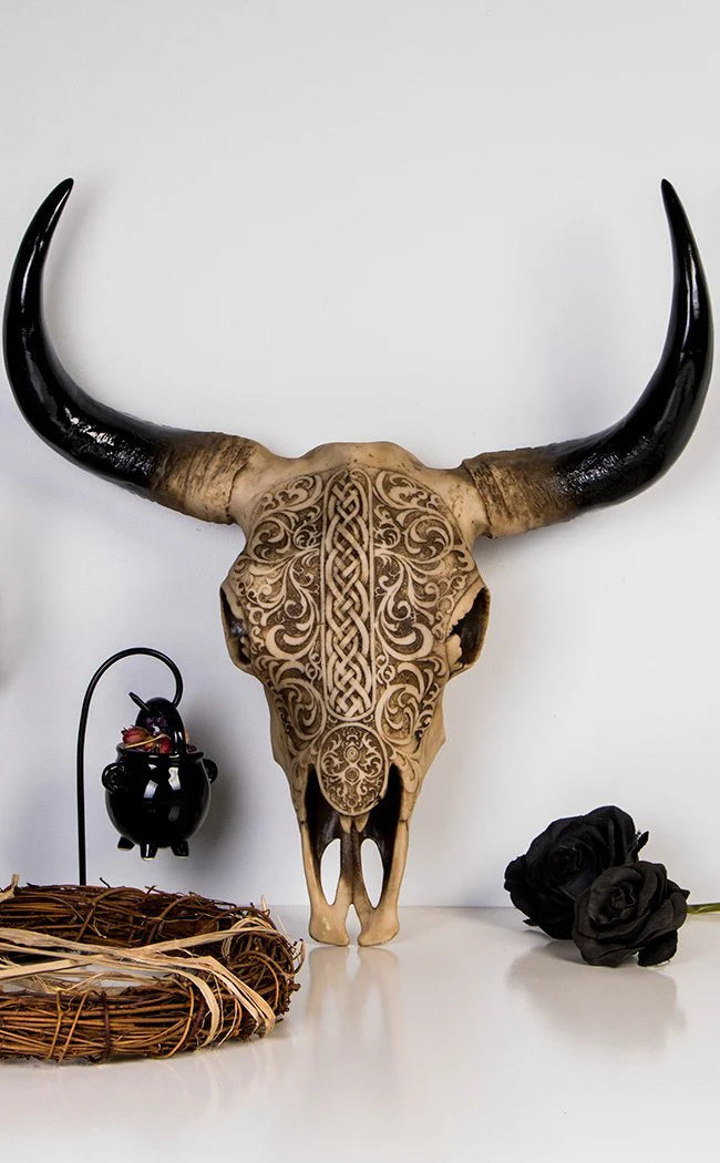 Tribal Cow Skull | Wall Plaque