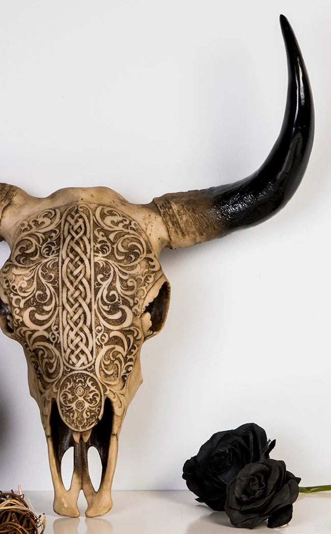 Tribal Cow Skull | Wall Plaque