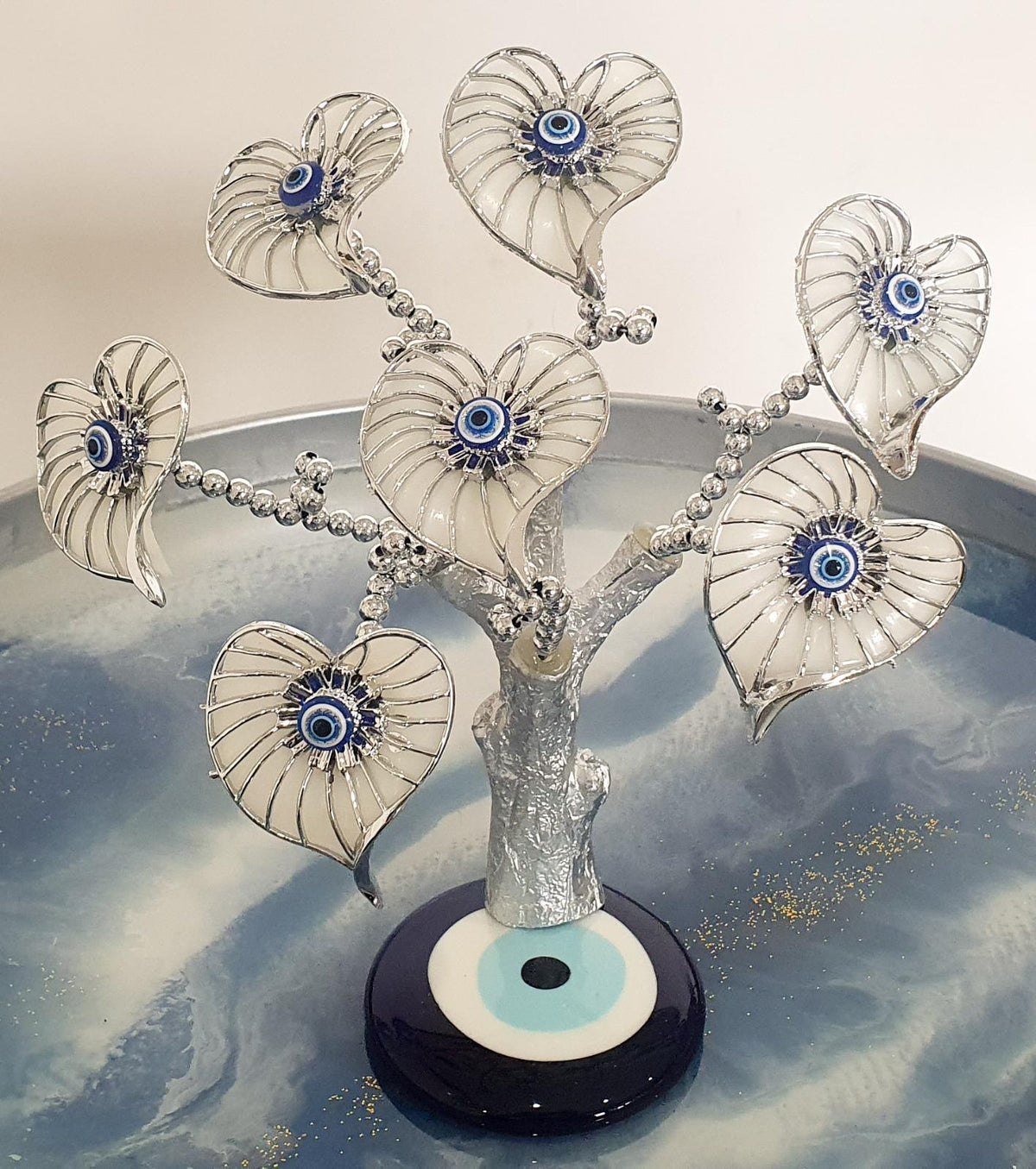 Crystal Evil Eye Feng Shui Tree – Protection &amp; Positive Energy