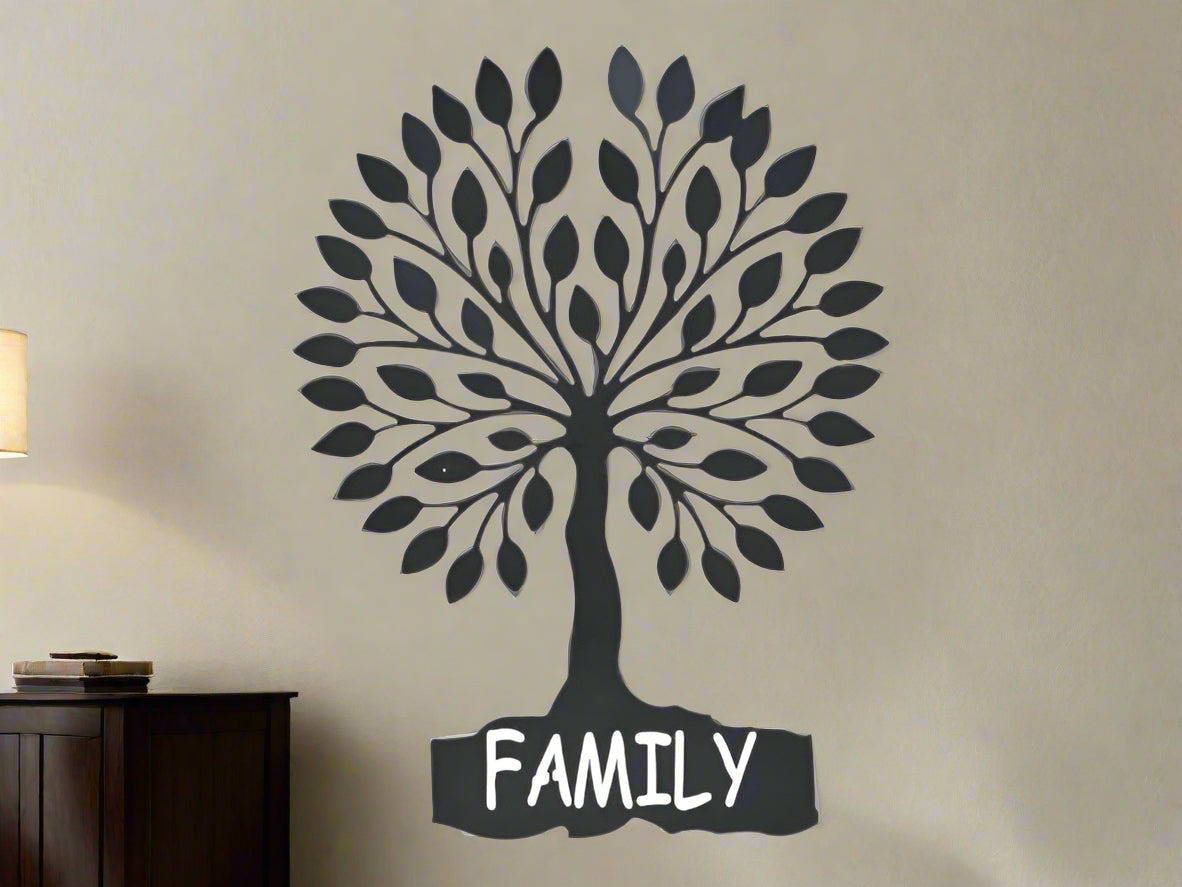 Family Tree Wall Art | Metal Tree of Life Decor | 49cm