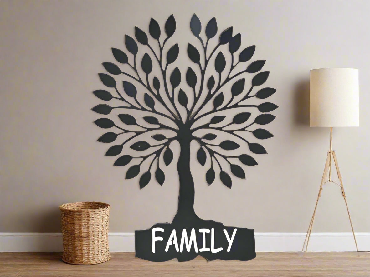 Family Tree Wall Art | Metal Tree of Life Decor | 49cm