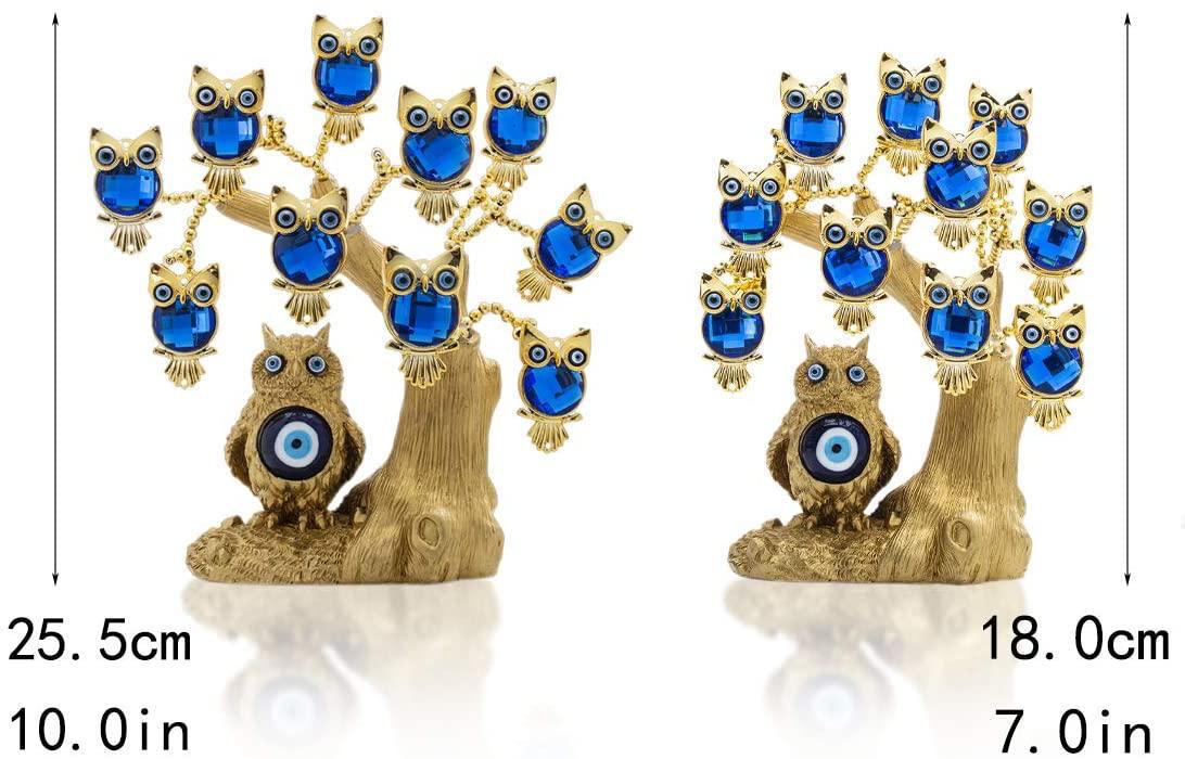 Evil Eye Feng Shui Tree – Owl &amp; Butterfly Decor for Protection