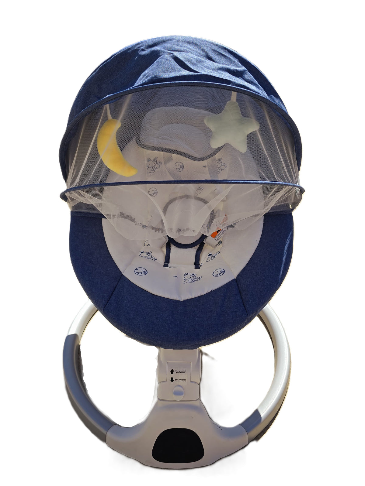 Electric Baby Swing - Touch Screen, 5 Speeds, Portable, Bluetooth, Lullabies, Timer, 5-Point Harness for Infants &amp; Toddlers