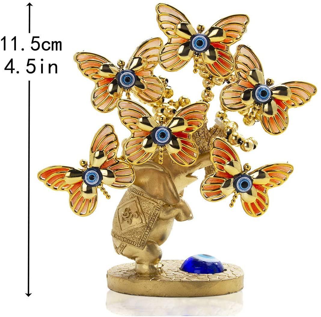 Evil Eye Feng Shui Tree – Owl &amp; Butterfly Decor for Protection