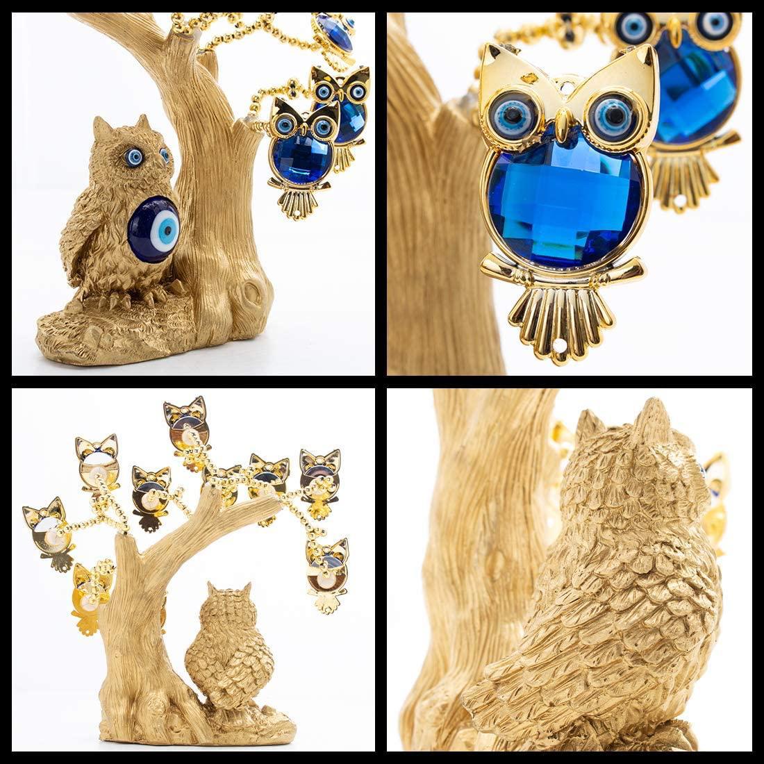 Evil Eye Feng Shui Tree – Owl &amp; Butterfly Decor for Protection