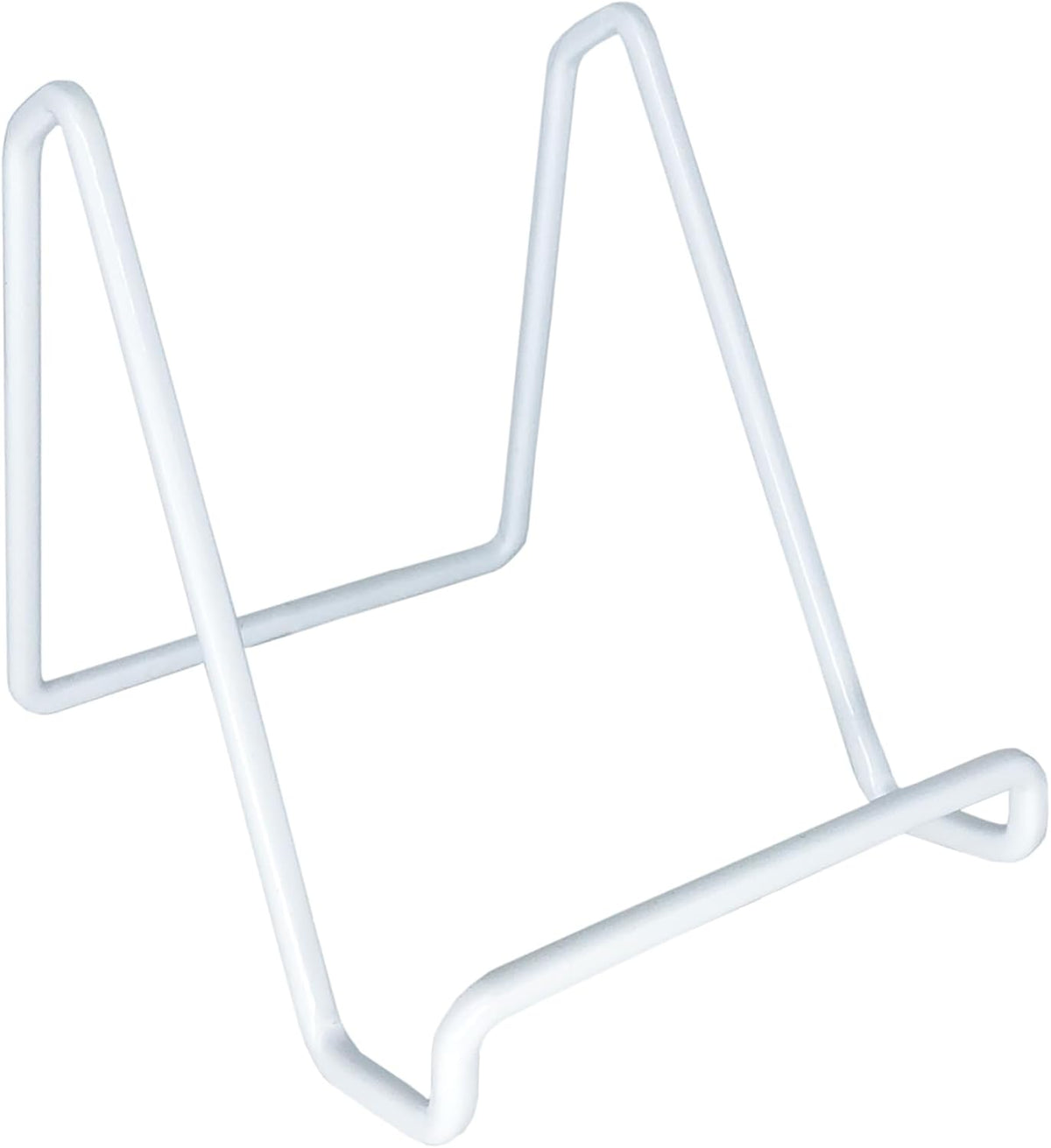 Angled White Metal Plate Stand 9.5X14X10CM