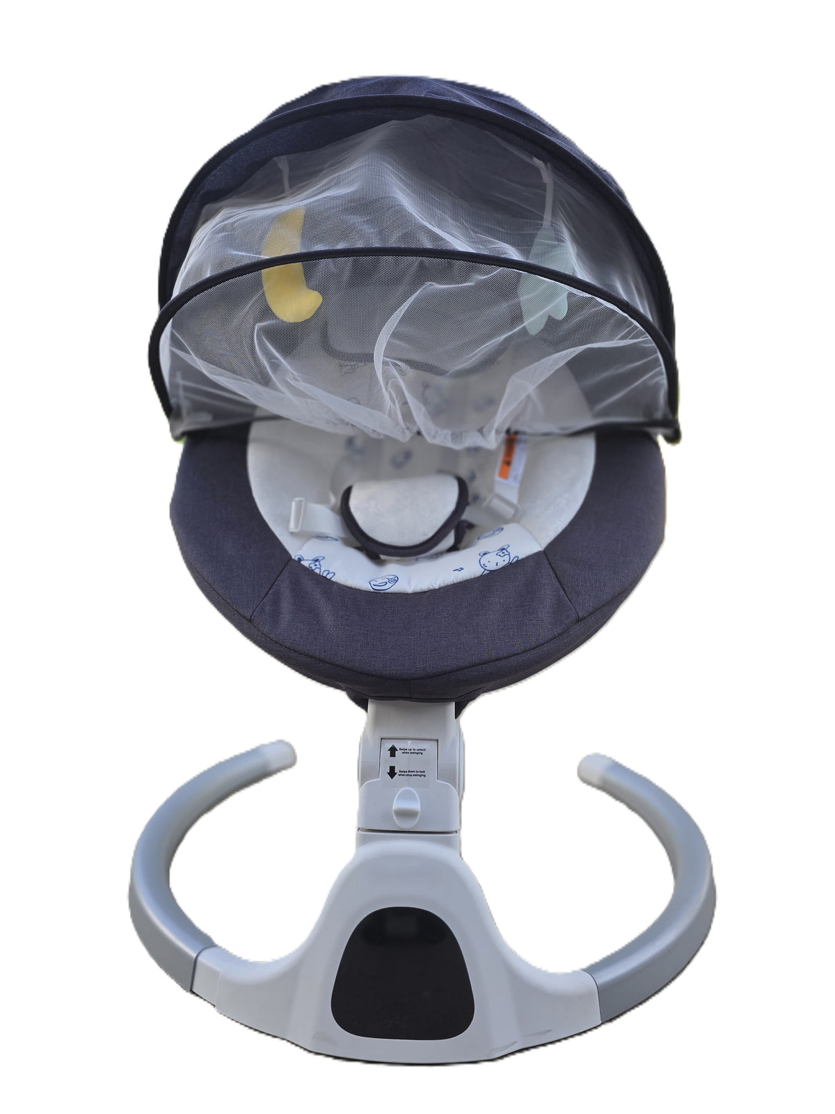 Electric Baby Swing - Touch Screen, 5 Speeds, Portable, Bluetooth, Lullabies, Timer, 5-Point Harness for Infants &amp; Toddlers