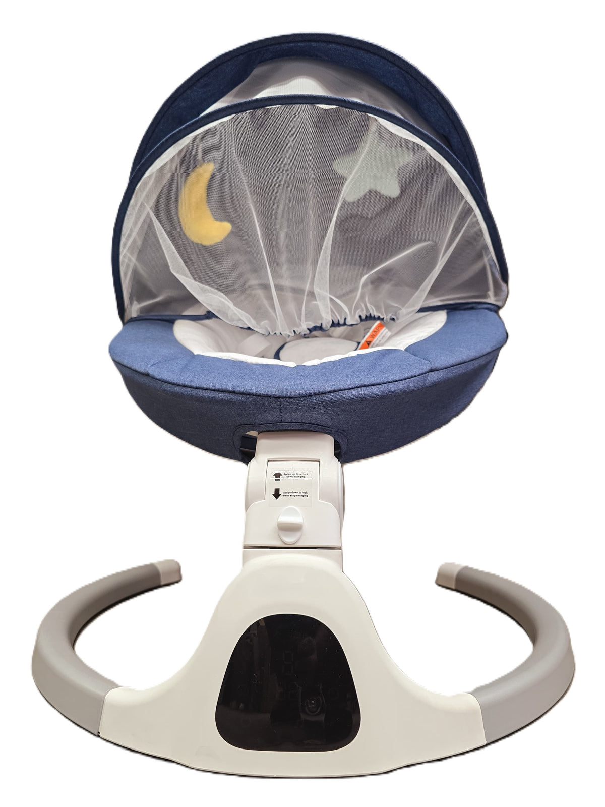 Electric Baby Swing - Touch Screen, 5 Speeds, Portable, Bluetooth, Lullabies, Timer, 5-Point Harness for Infants &amp; Toddlers