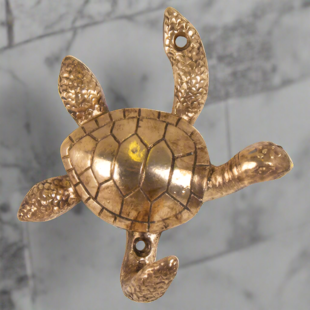 Turtle Brass Wall Hook