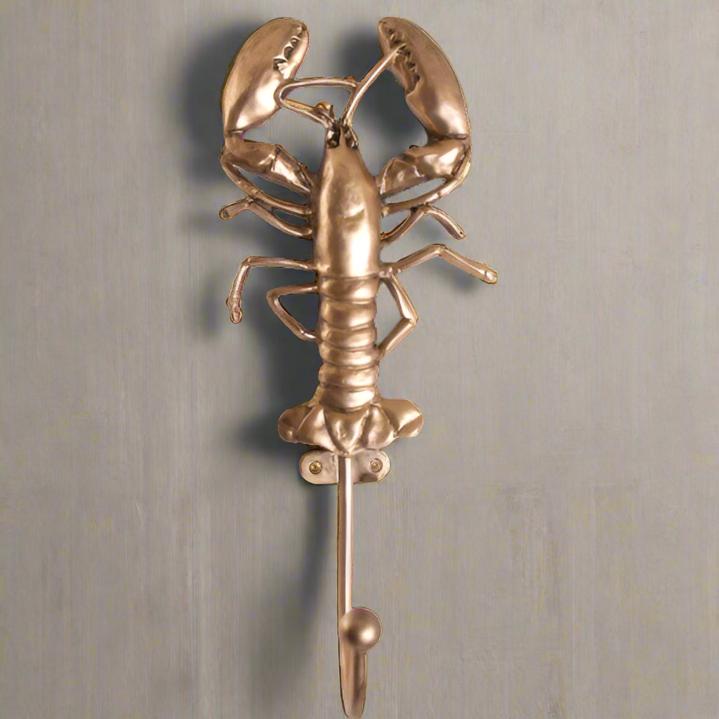 Lobster Brass Wall Hook