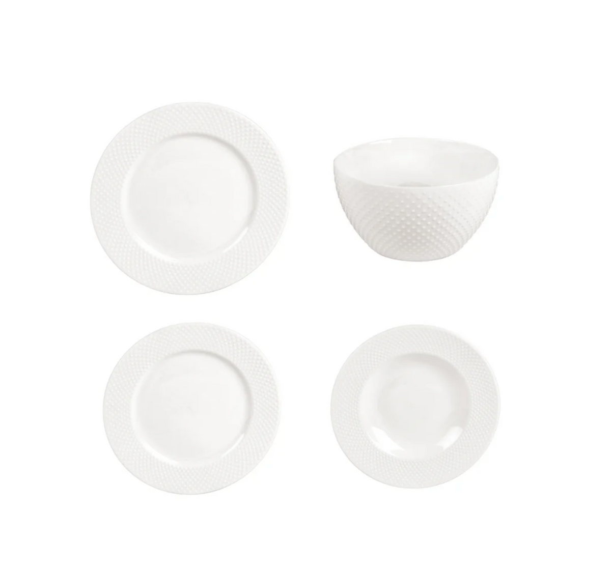 Shervin Verkil Prominence New Bone China 16-piece Dinner Set