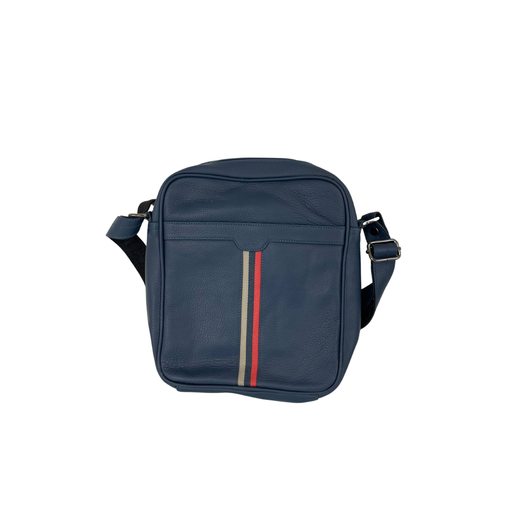 Leather Men’s Small Flight Bag Navy