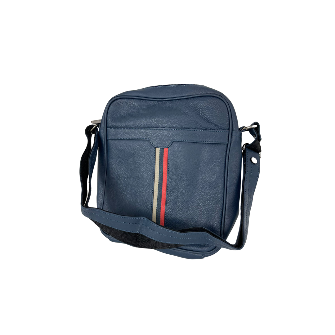 Leather Men’s Small Flight Bag Navy