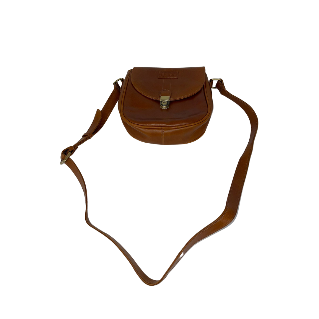 Brown Small Leather Messenger Bag