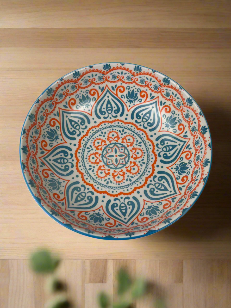 Moroccan Style Shallow Salad Bowl - 23 cm