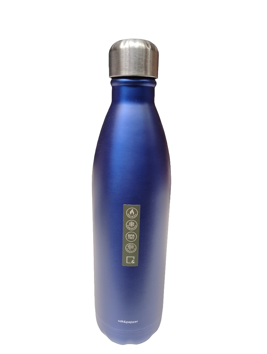 HYDRA 750ml Water Bottle - Metallic Cobalt