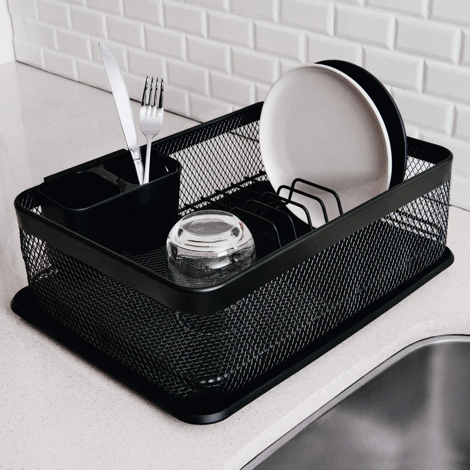 Salt &amp; Pepper Ebony Dish Rack - Black