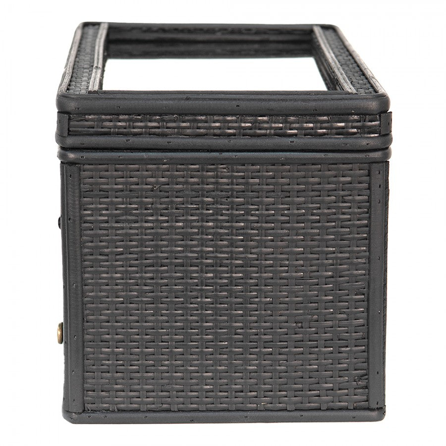 Rattan Jewellery Box - BLACK