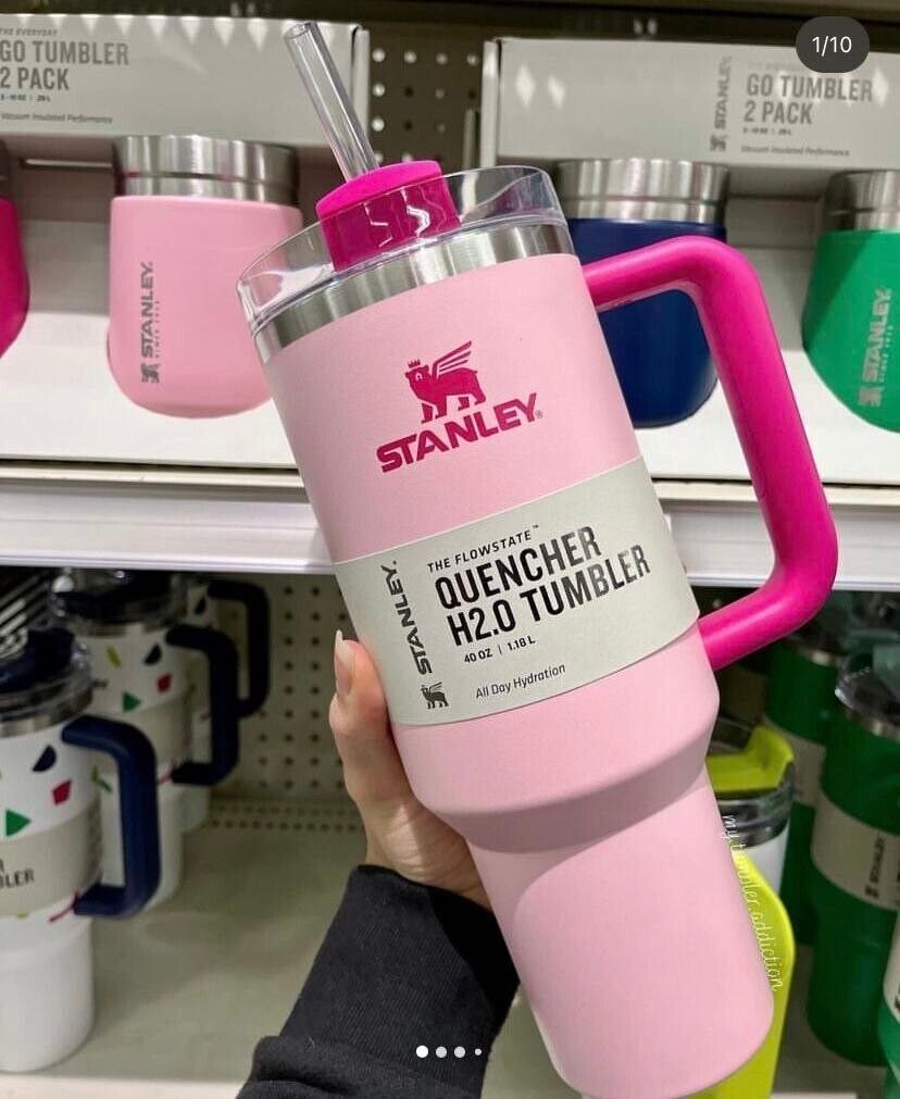 Stanley Quencher H2.0 Flow State Tumbler 40oz Cup - Flamingo Pink