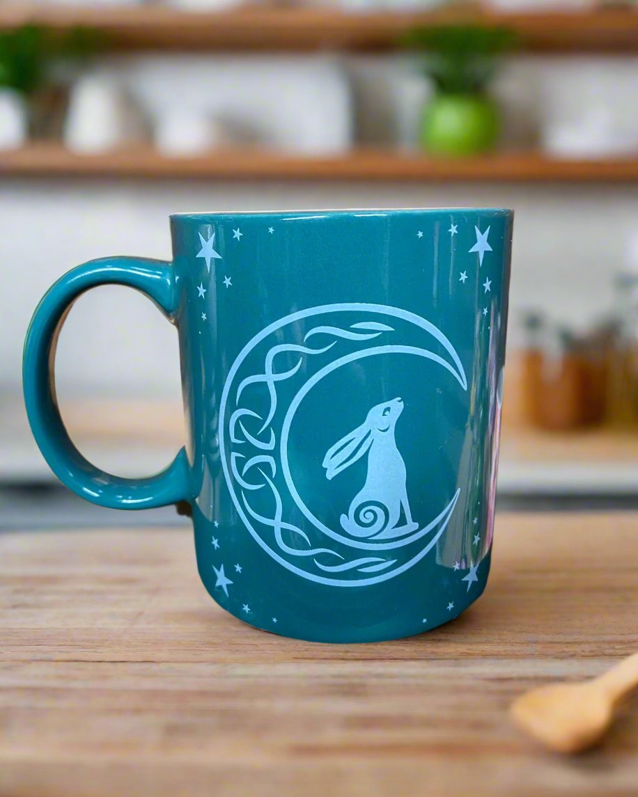 The Moon Gazing Hare Ceramic Mug