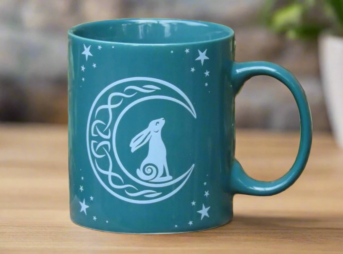 The Moon Gazing Hare Ceramic Mug