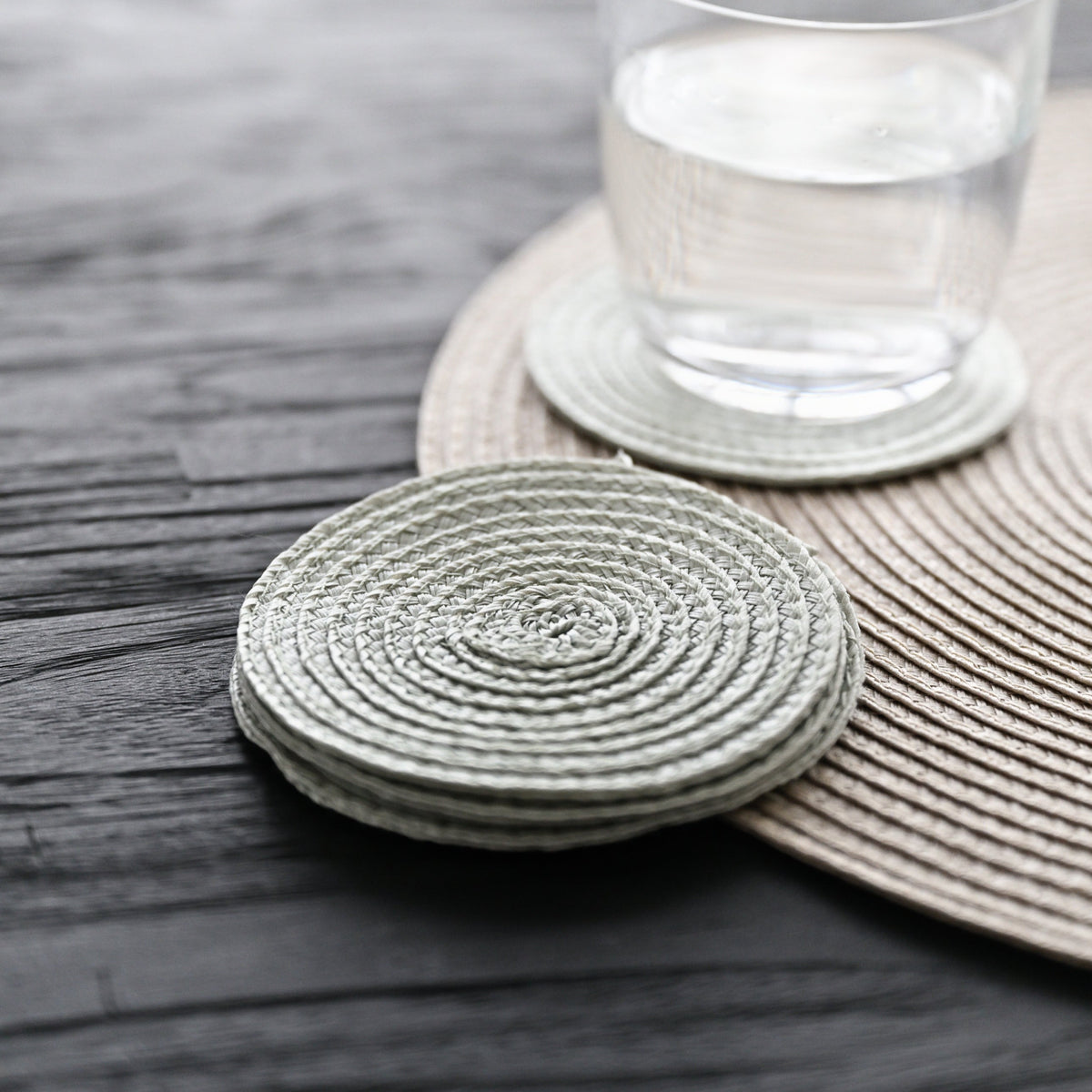 PAIGE Coaster Set of 4 Salt &amp; Papper - Ice