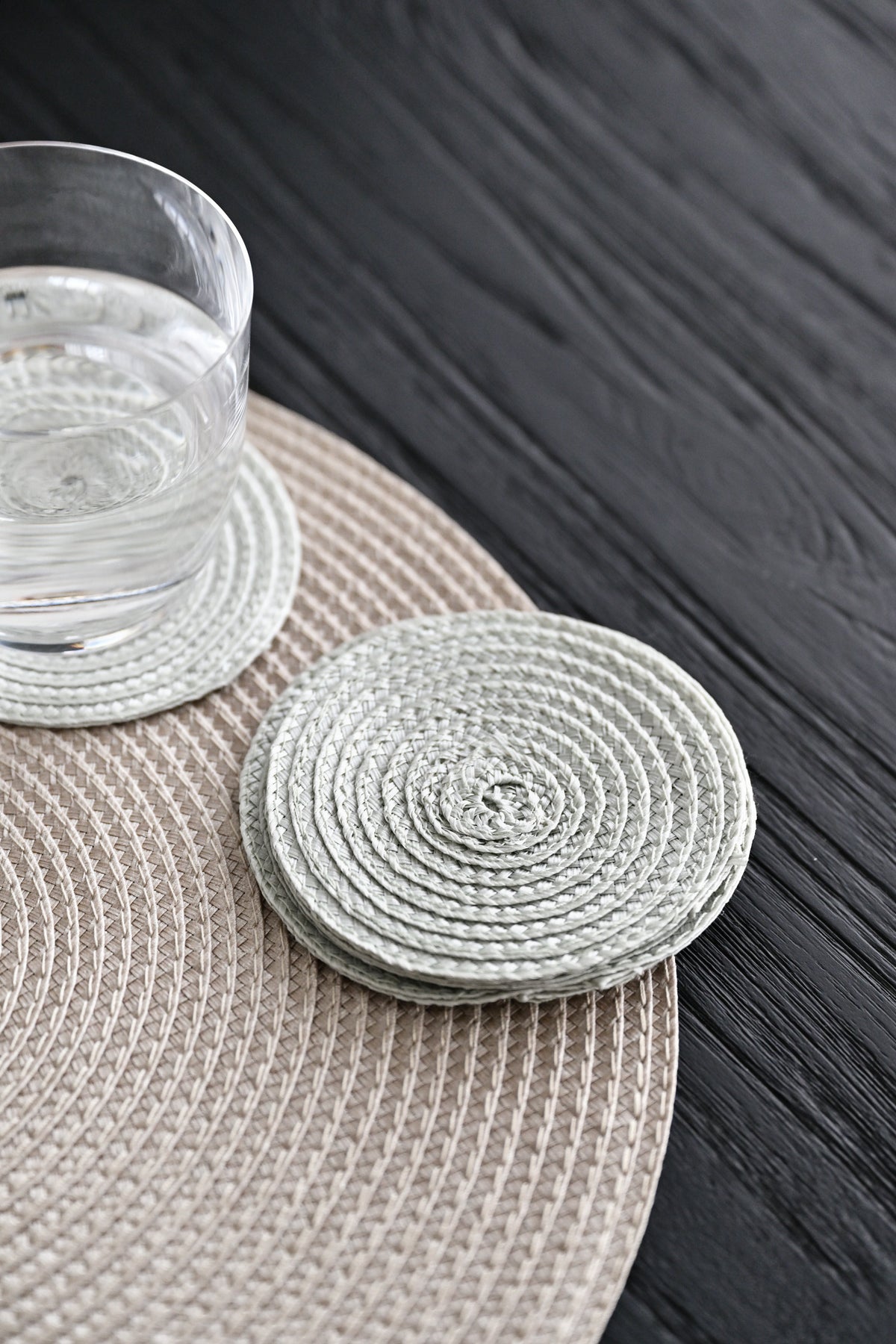 PAIGE Coaster Set of 4 Salt &amp; Papper - Ice