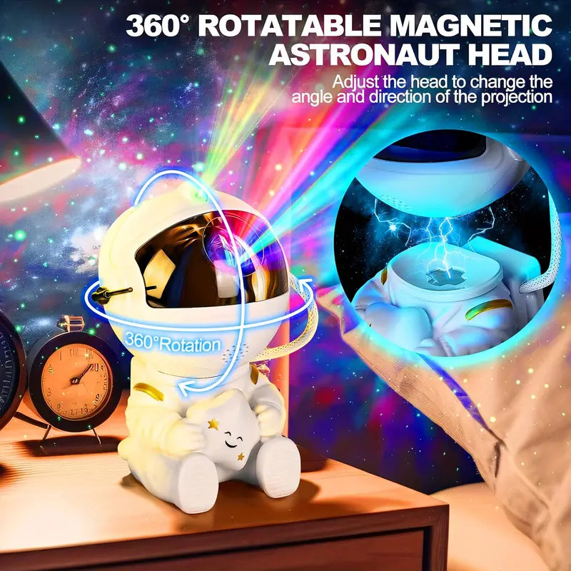 Galaxy Projector, Astronaut Nebula Night Light with Timer and Remote Control