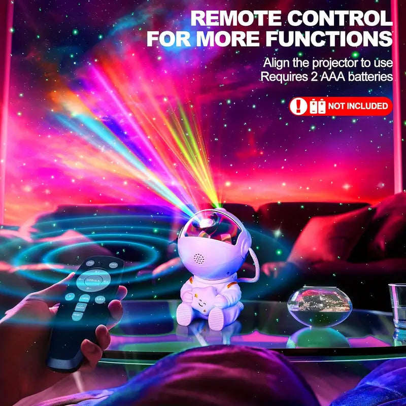 Galaxy Projector, Astronaut Nebula Night Light with Timer and Remote Control