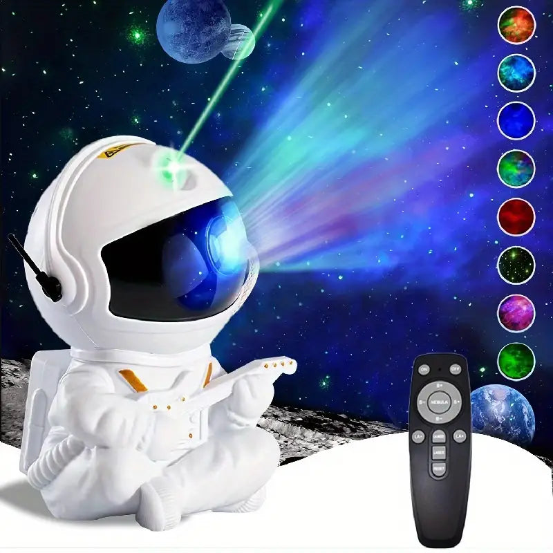 Galaxy Projector, Astronaut Nebula Night Light with Timer and Remote Control