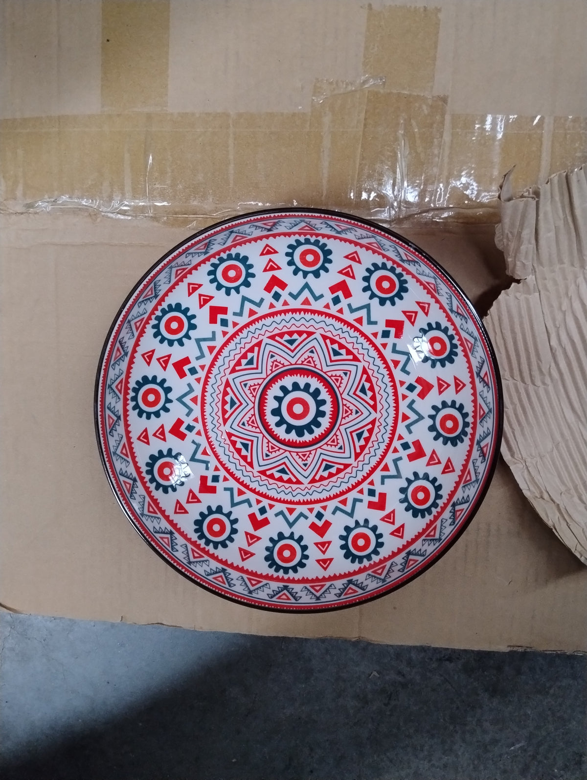 Moroccan Style Shallow Salad Bowl - 23 cm