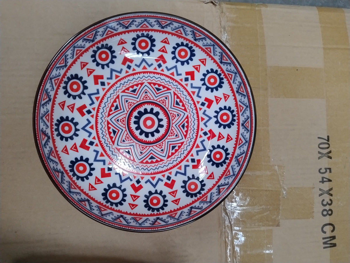 Moroccan Style Shallow Salad Bowl - 23 cm