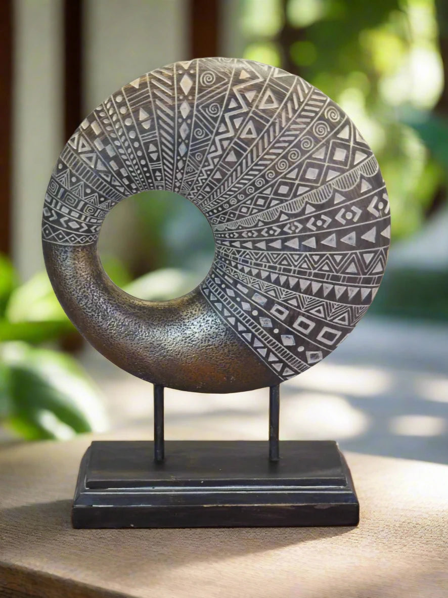 Circular African Art  Decorative Sculpture