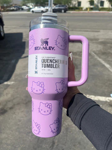 Stanley Quencher H2.0 Flow State Tumbler 40oz Cup - Hello Kitty