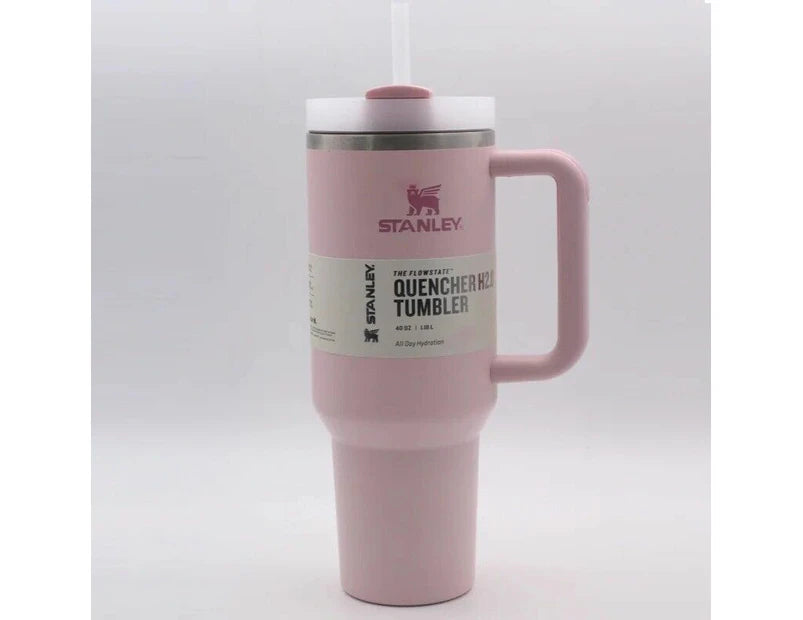 Stanley Quencher H2.0 Flow State Tumbler 40oz Cup - Light Pink Cherry Blossom