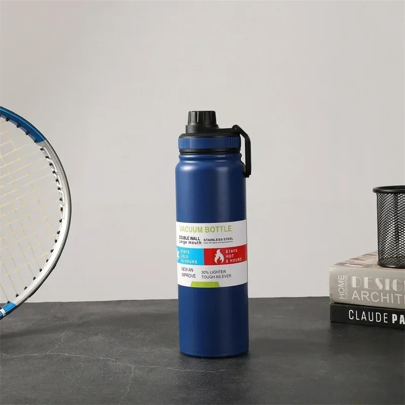 Double Vacuum Stainless Steel Bottle with Straw Lid -800ml