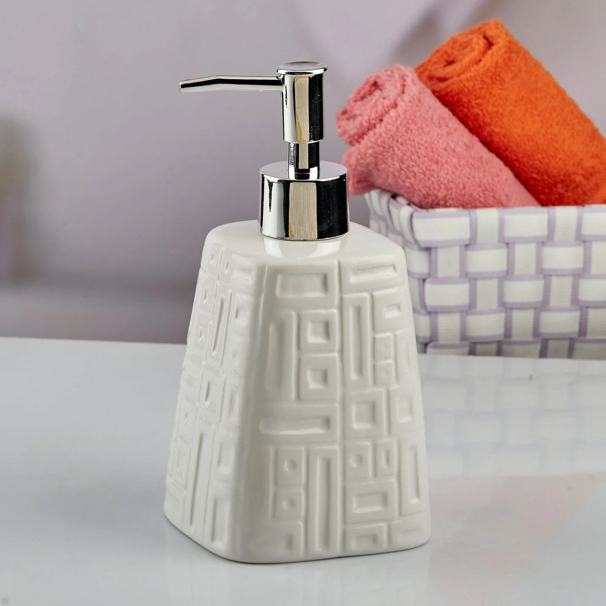 Cairo Ceramic Soap Dispenser -White