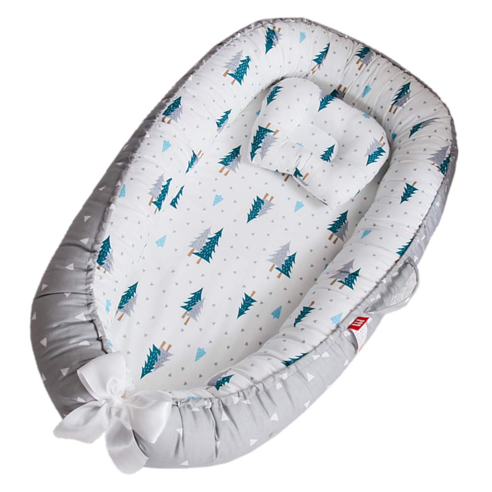 Baby Nest, Baby Lounger, Baby bed for Infant &amp; Newborn Babies, 100% cotton - Cuteably