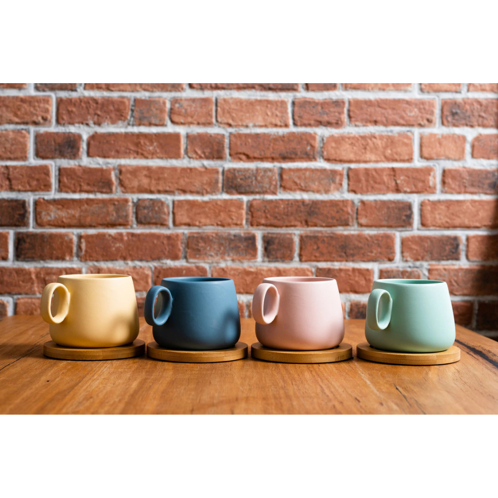 Enjoy the perfect coffee experience with the Coffee Culture 8 Piece Coffee Mug Gift Set. This trendy colourful mug set is made from Quality Ceramic in a modern design, with a Matte finish. Set includes 4 250ml coloured Mugs &amp; 4 Bamboo Coasters. Shop online or instore. AfterPay available. Australia wide Shipping. | Bliss Gifts &amp; Homewares | Unit 8, 259 Princes Hwy Ulladulla | South Coast NSW | 0427795959, 44541523