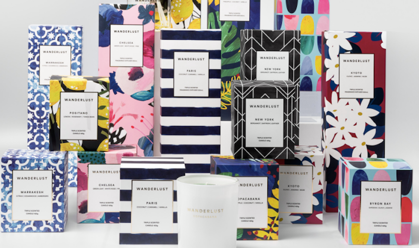 Salt&amp;Pepper&#39;s WANDERLUST collection is this colourfully packaged CHELSEA soy candle filled with a coveted floral blend of green leaf, white rose and pine. Shop online. AfterPay available. Australia wide Shipping | Bliss Gifts &amp; Homewares - Unit 8, 259 Princes Hwy Ulladulla - 0427795959, 44541523